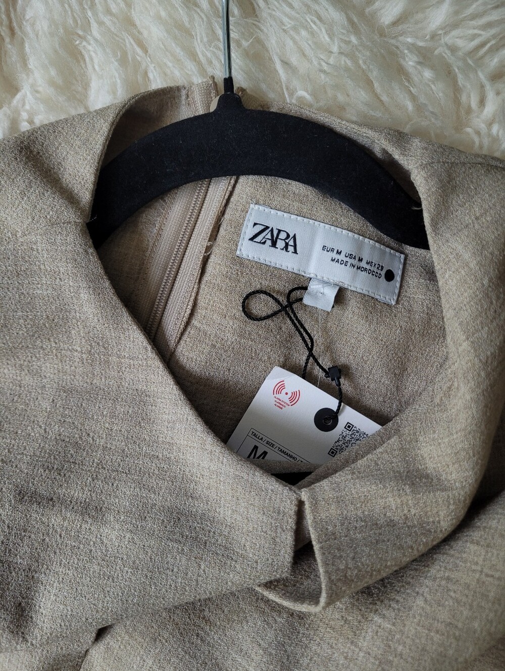 ZARA Sleeveless Tan Midi Dress Size M - Picture 2 of 5